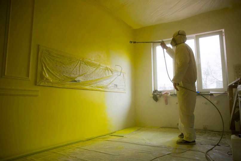 Покраска квартир. Покраска стен и потолков. Безвоздушная Покраска
