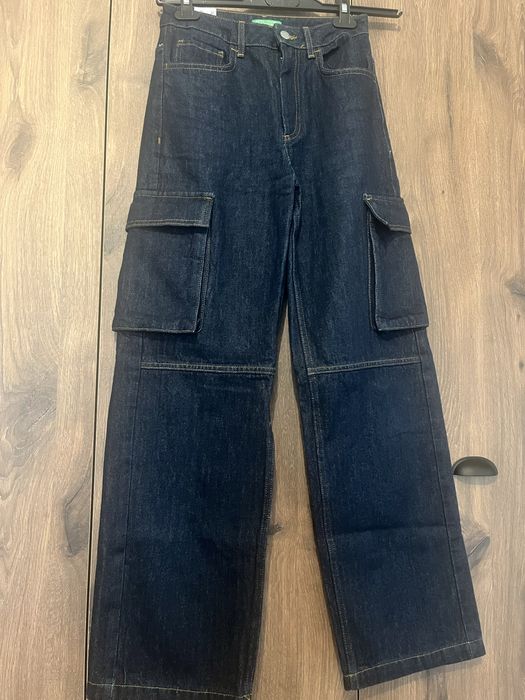 Тъмносини карго дънки  Benetton