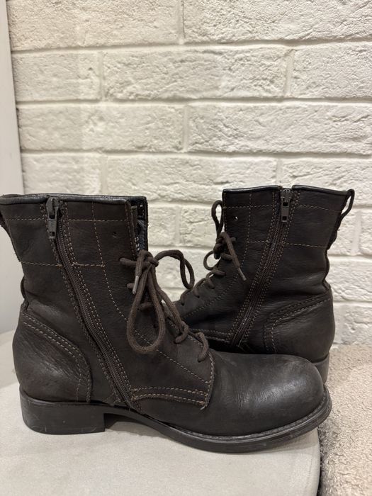 Кубинки/обувки G-star raw dark brown washed leather 38