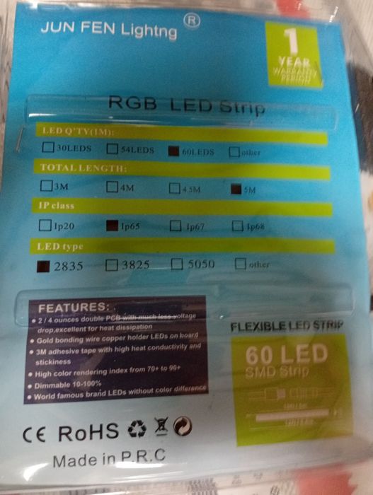 Banda led rgb 5m