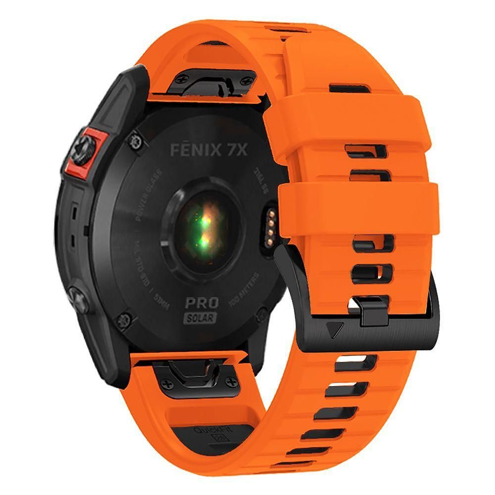 Каишка iconband pro за garmin fenix 5 / 6 / 6 pro / 7 orange/black