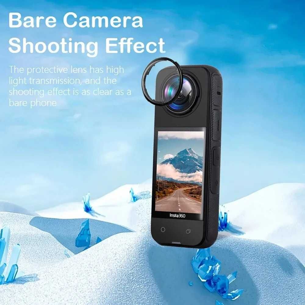 Protectie obiective lentile sticky lens pt camera actiune Insta360 X4