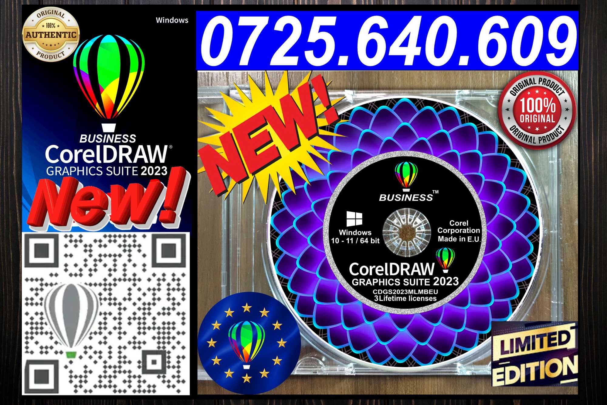 CorelDRAW Business 2023-3 Lifetime Licenses.- Acces Update+App Free