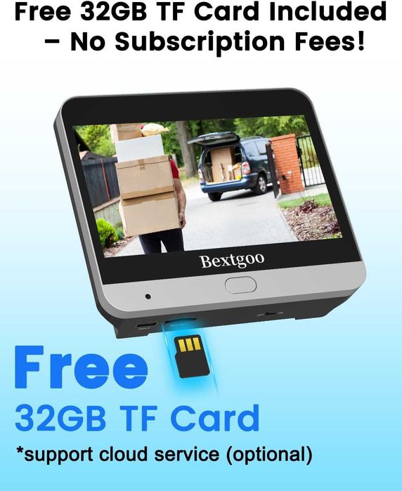 НОВА, ТЕСТВАНА видео шпионка 2K 4.3”, USB C, 32GB карта, 8000mAh, 170°