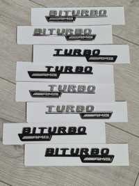 Set-2-Embleme-Sigla-Logo-Scris-Mercedes-Aripi-Turbo-Biturbo-AMG