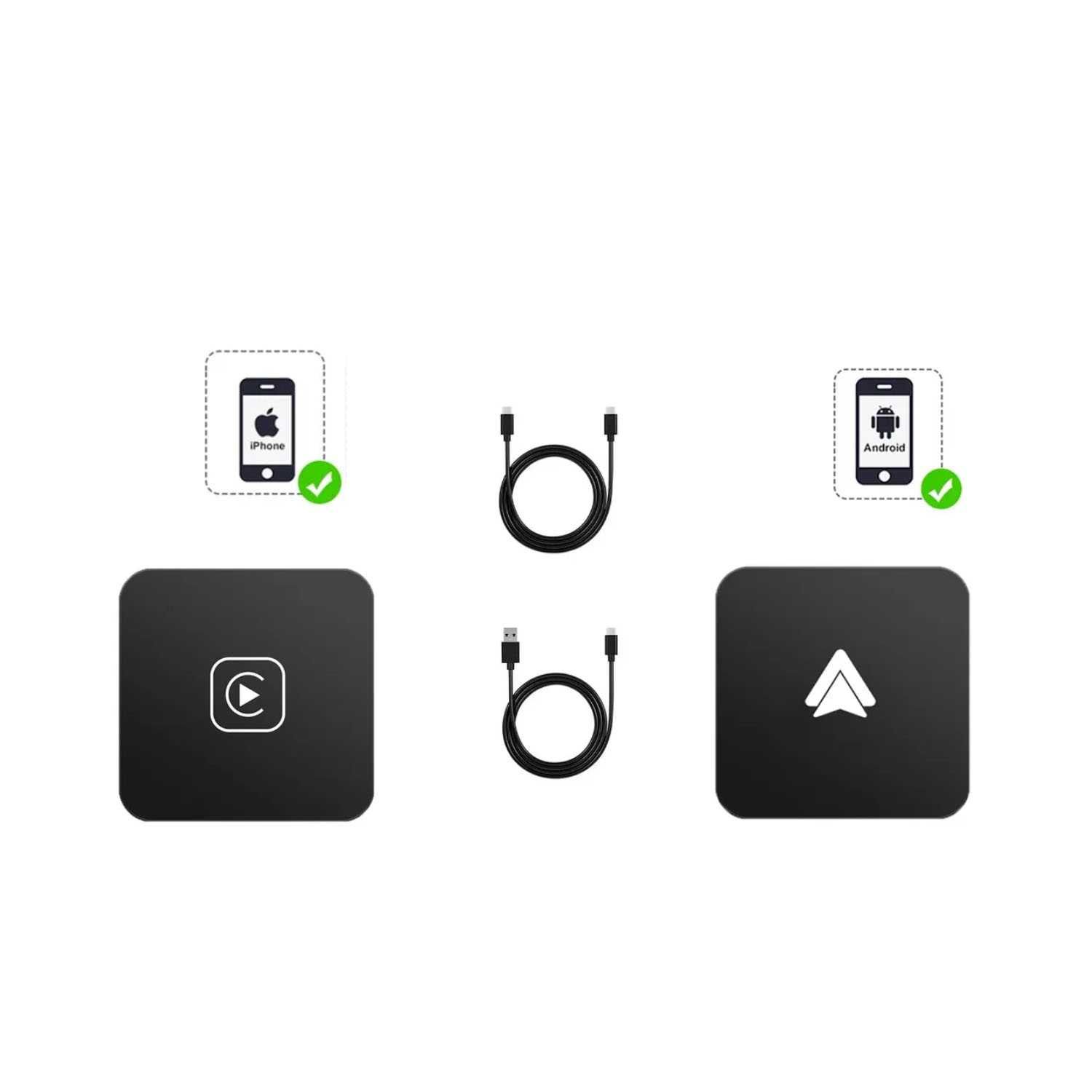 Adaptor navigatie auto wireless iphone CarPlay / Android Auto