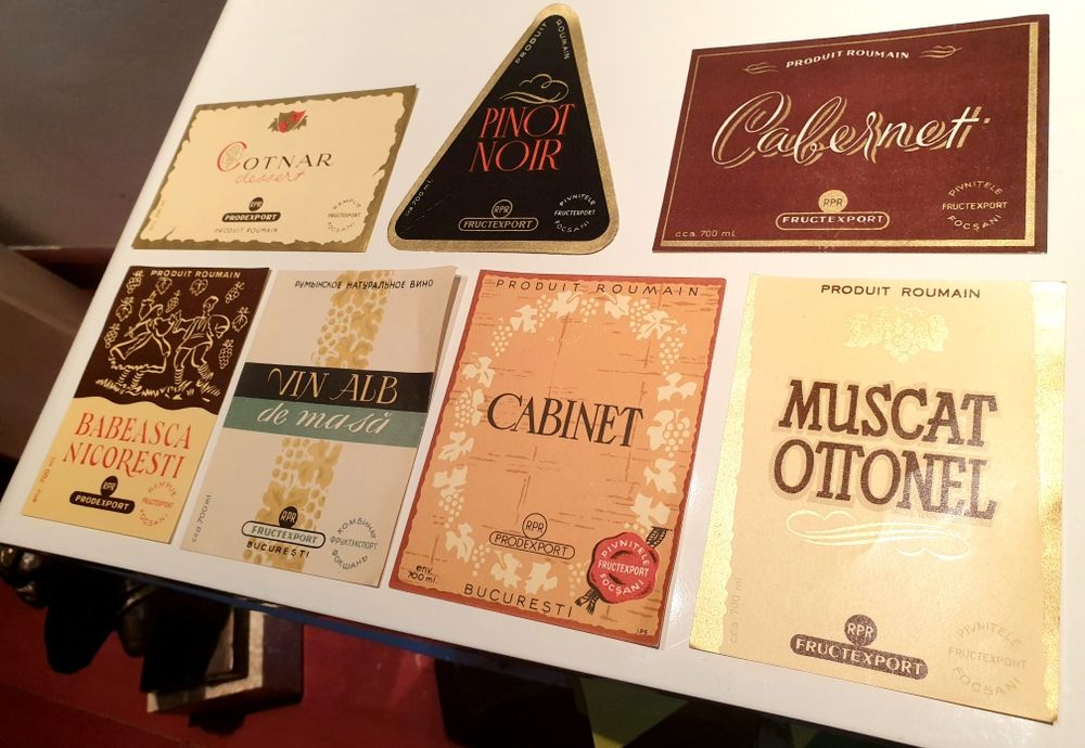 Etichete rare vinuri românești vechi de colectie 1950-1960