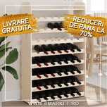 Suport sticle de vin 72,5x25x111,5cm, lemn masiv pin -  Suport vinuri