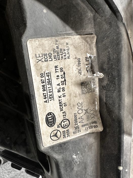 Far stânga full led.grilă radiator mercedes w447.vito.v class.