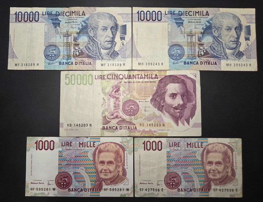 Bancnote din Bahamas, Antilele Olandeze, Italia și Portugalia