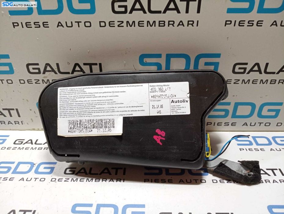 Airbag din Scaun Dreapta Fata Pasager Audi A8 D3 2003 - 2010 Cod 4E0880242 [M5137]