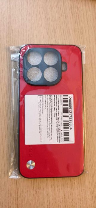 Husă Xiaomi 15T Pro, TPU cu finisaj de piele sintetică, roșu