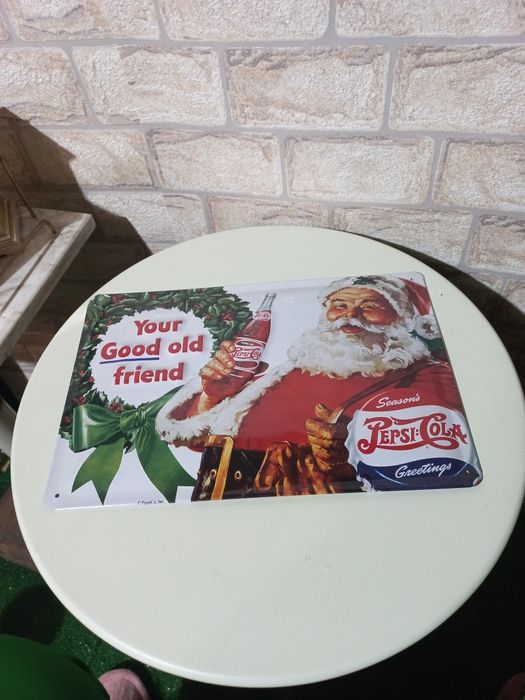 Метална табела с изпъкнал релеф Дядо Коледа