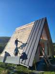 Cabana stil A-Frame si case din structura de lemn