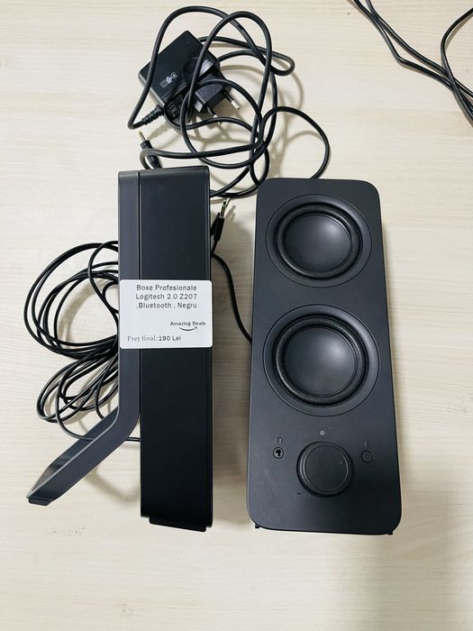 Boxe PC Profesionale Logitech 2.0 Z207, Fir și Bluetooth