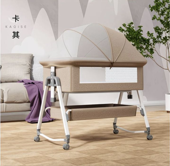 Кровать детская приставная с ящиком и пеленальной доской