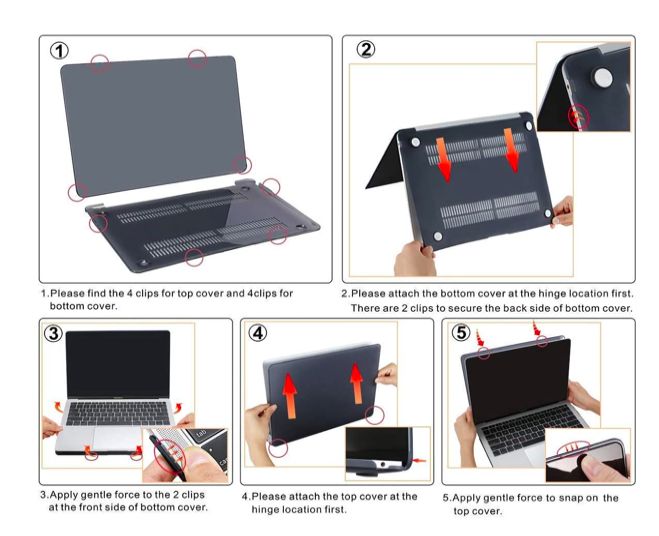 Carcasa Macbook Air 13'' 2019 2020 - A2337 A1932 A2179 - transparent