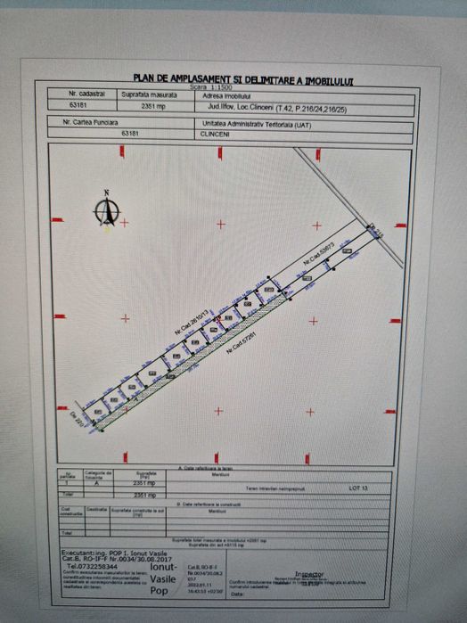 Teren de vanzare Clinceni, 615 mp