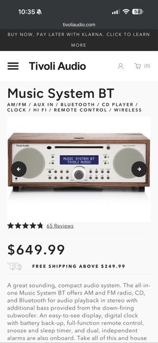 Tivoli Audio Music System Bluetooth