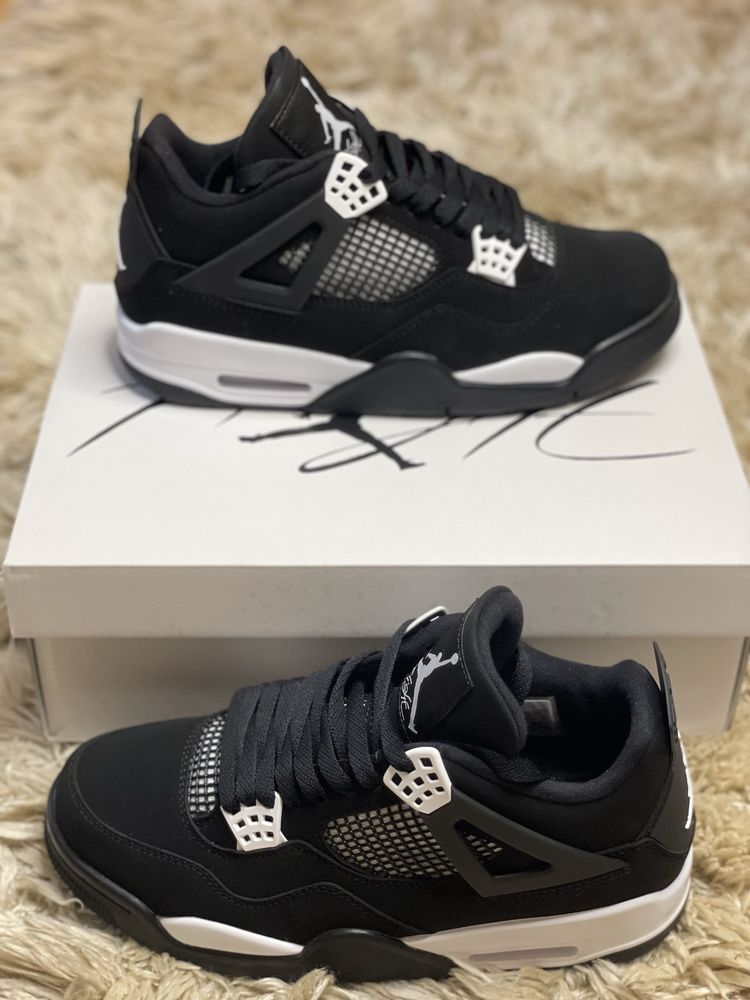 Air Jordan 4 Retro White Thunder Black/Yellow/Red