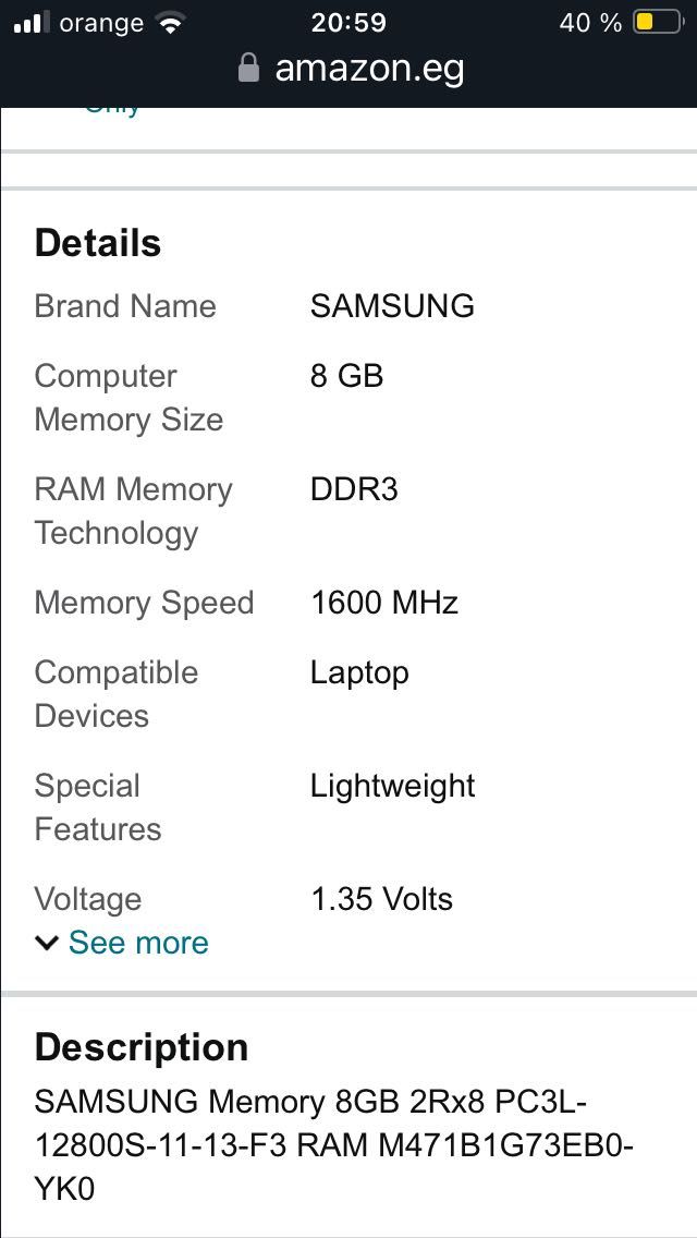 Memorie Ram - 8GB - DDR3 - Samsung - Nou