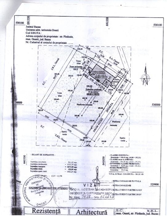 Teren de vanzare Onesti zona industriala/Rafo