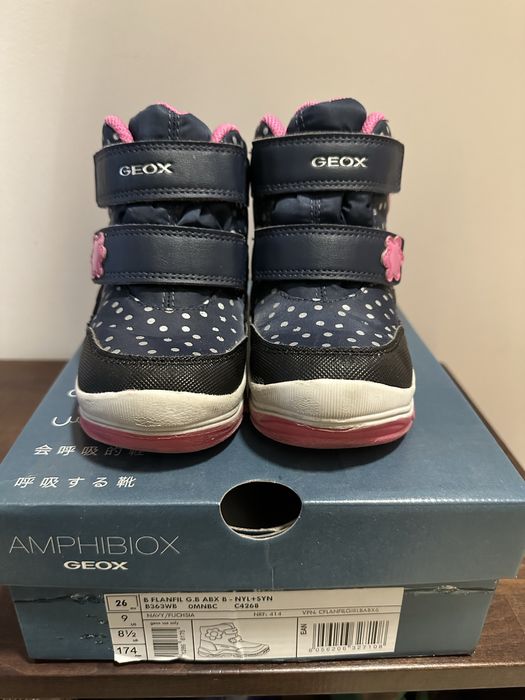 Ghete / cizme iarna Geox Amphibiox, impermeabile, 26 EU, talpic 17 cm