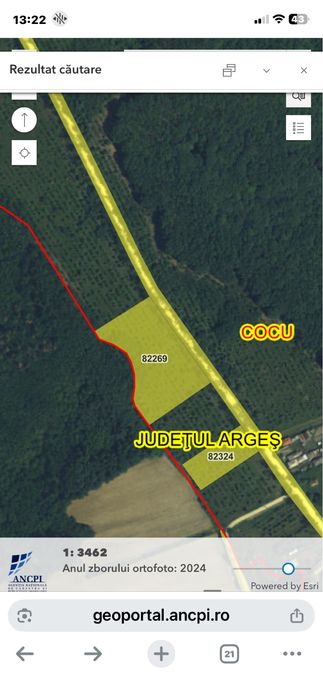 De Vanzare Teren Cocu  Sup 9440 mp Sat Popesti pret 12 lei mp