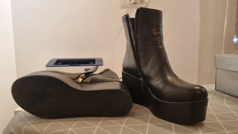 Botine piele dama  cu platforma 36