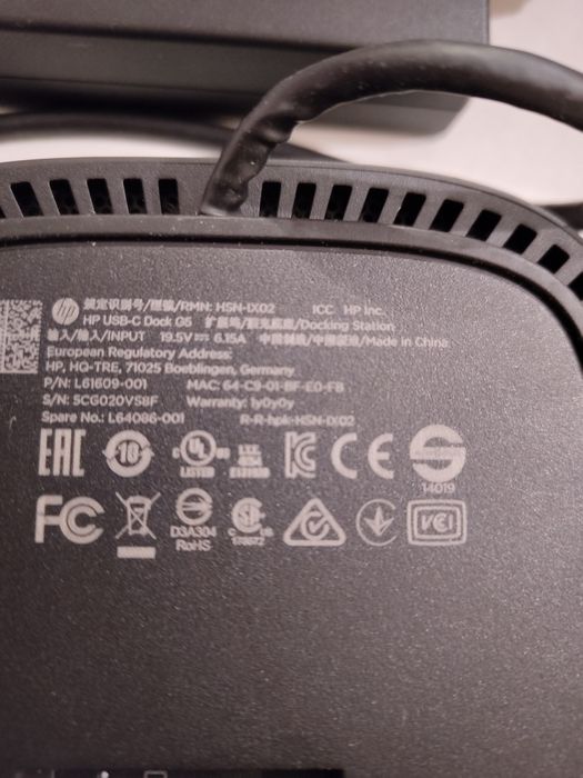 Dock HP usb C G5 cu incarcator