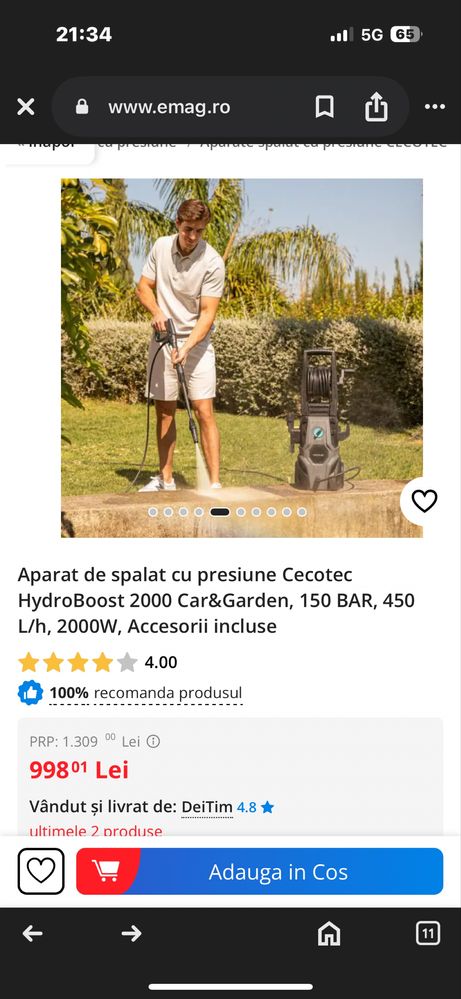 Aparat de spalat cu presiune cecotec