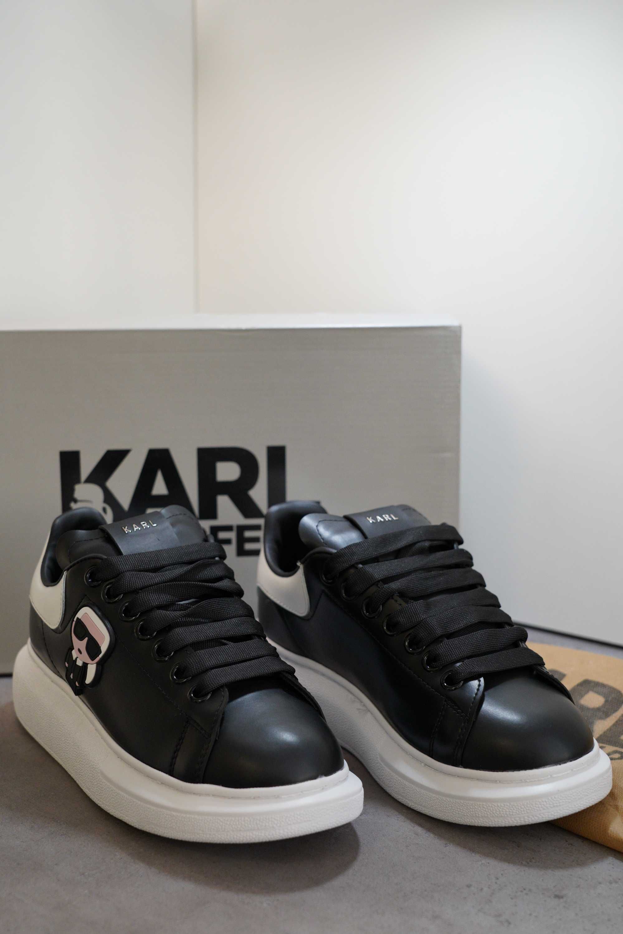 Adidasi KARL LAGERFELD Black - Produs Nou - Full Box, Premium Unisex