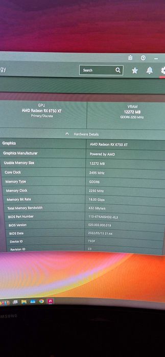 AMD Radeon RX 6750 XT 12GB XFX QICK