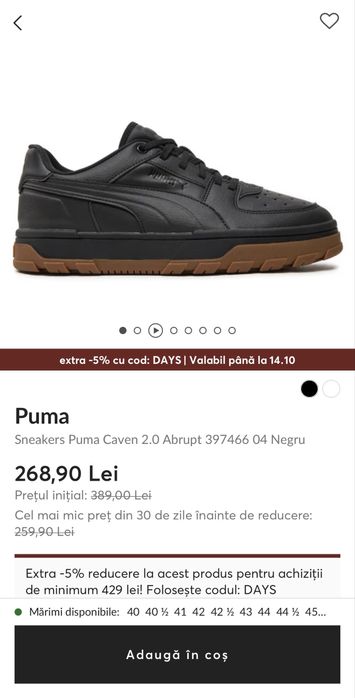 Adidasi piele Puma