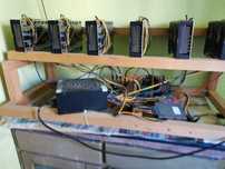 Продавам 2 броя Mining Rig  с по 6 карти всеки-RX580-8GB