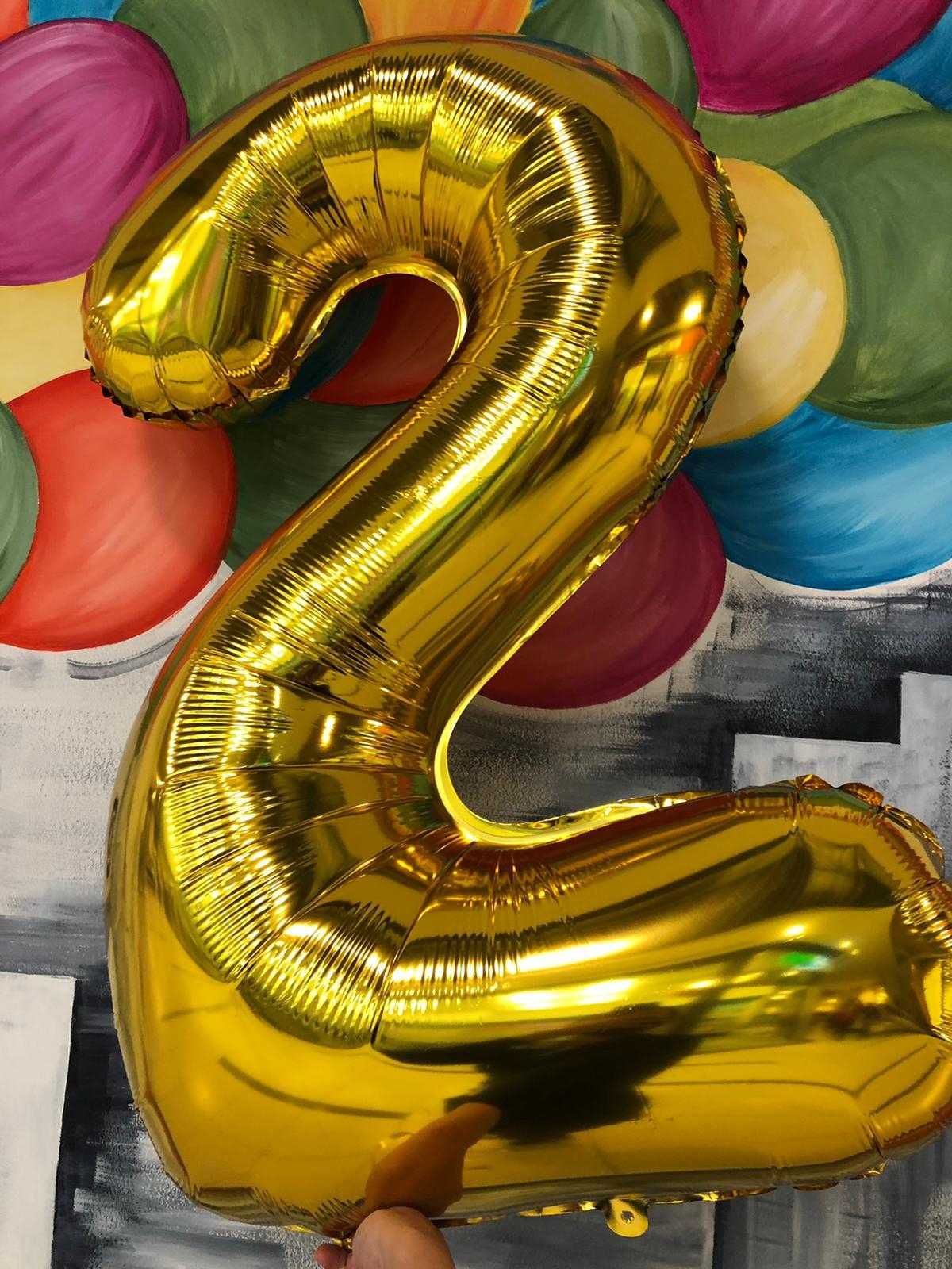 Balon folie cifra aurie pentru aniversarea ta