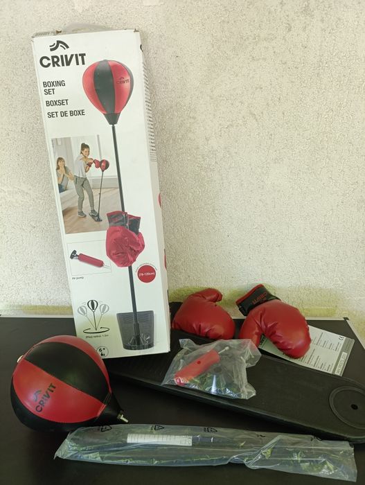 Set de box pentru copii CRIVIT fete baieti minge manusi pompa aer