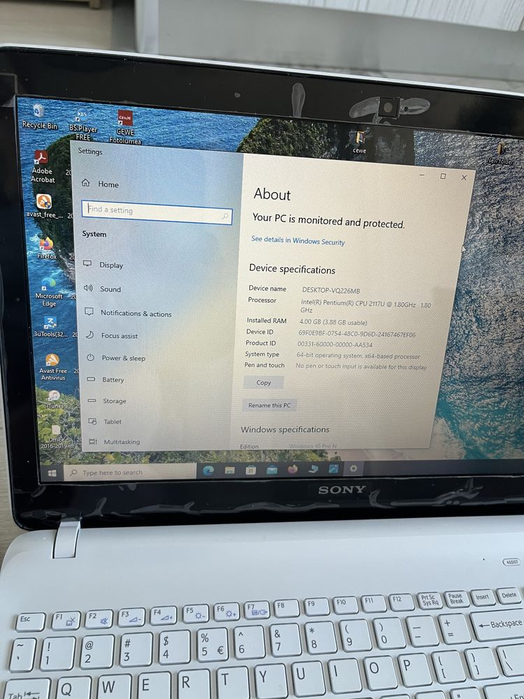 Laptop Sony Vaio
