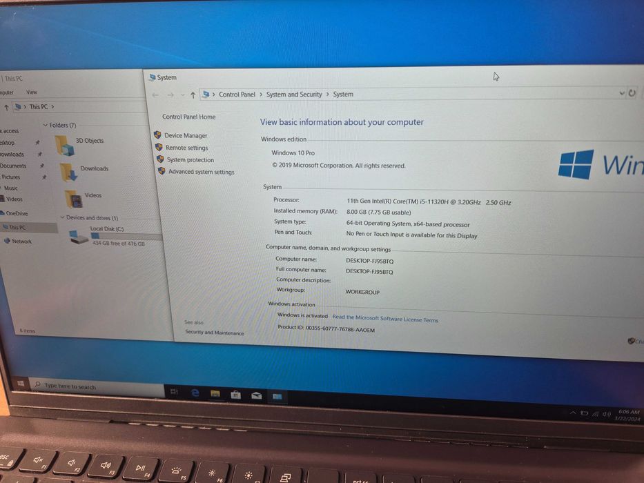 Dell Vostro 5510 i5-11320H, 500GB SSD, 8GB Ram, Factura & Garantie