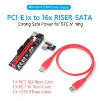 riser card placa video mining cu cablaj PCI-E Express 1X-16X