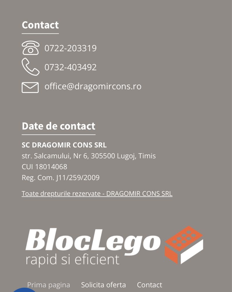 Despartitoare din beton, bloc tip lego, beton lego, boltari beton,