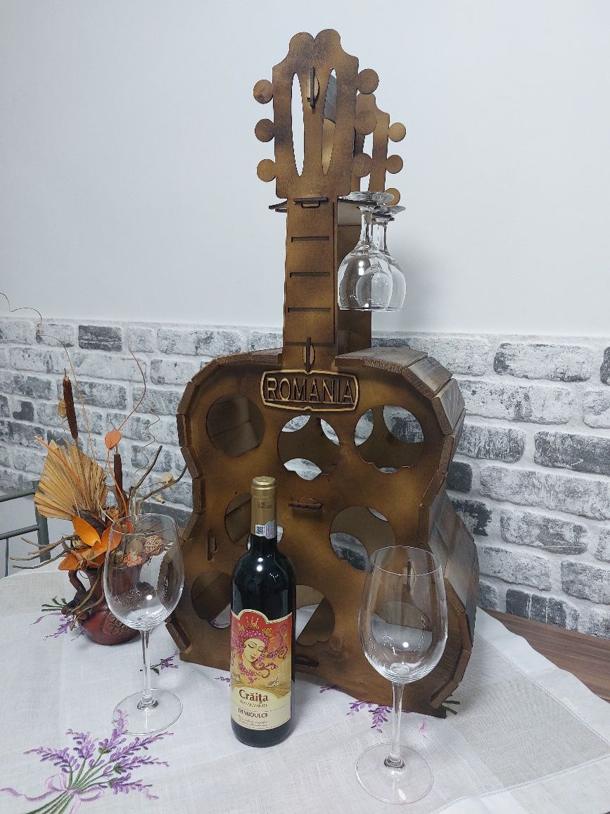 Suport pentru sticle de vin ghitara