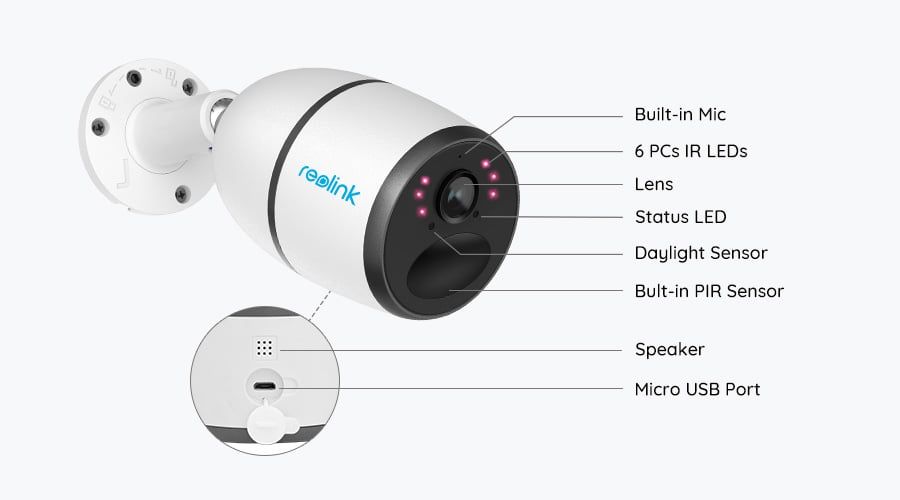 Camera de supraveghere Reolink Go, 4G - LTE, baterie reincarcabila