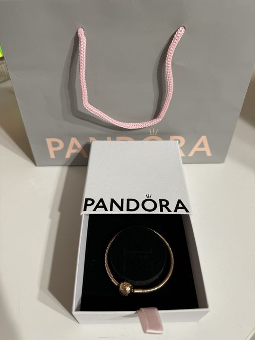 Set Pandora argint placat cu aur rose 14k