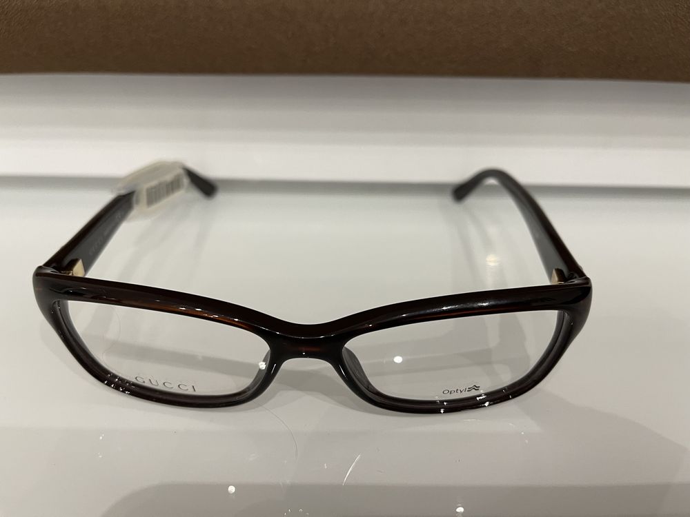 Rame ochelari GUCCI, noi, cat eye/pisicuta, 53/15/140, originali, maro