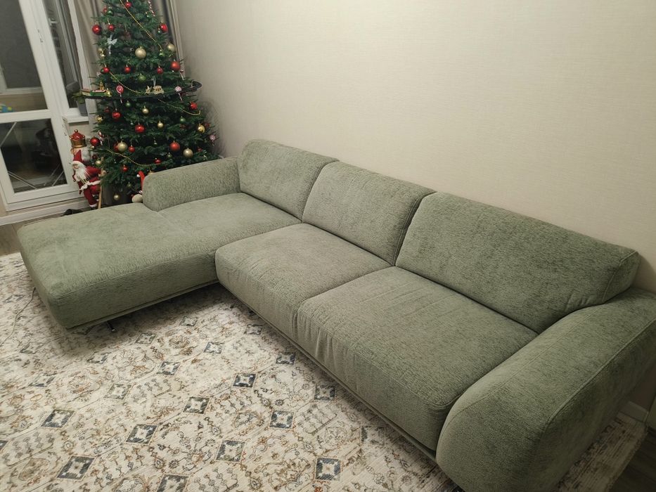 Угловой диван Rubin 3-2 фисташкового цвета
