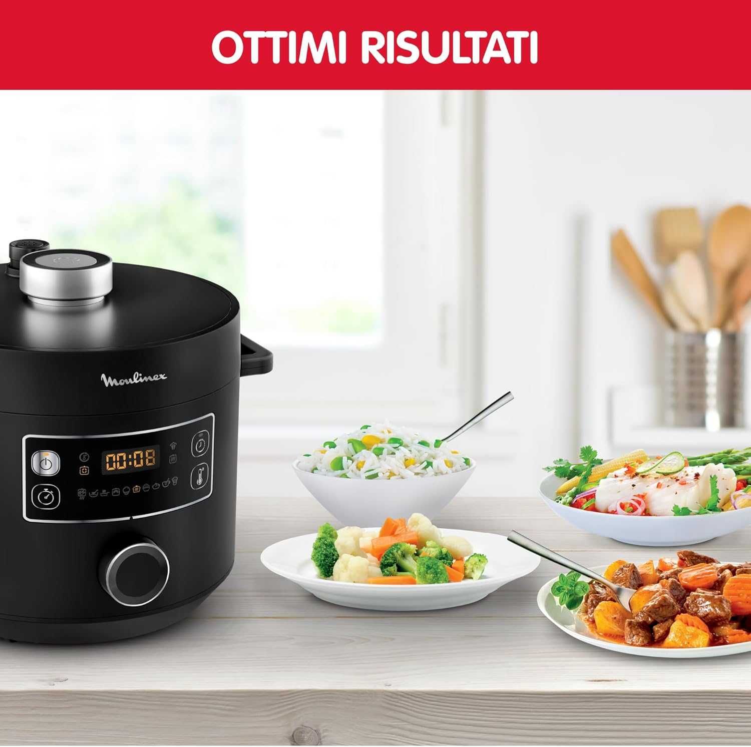 Мултикукър Moulinex Turbo Cuisine CE7548 1090W 10 автоматични програми