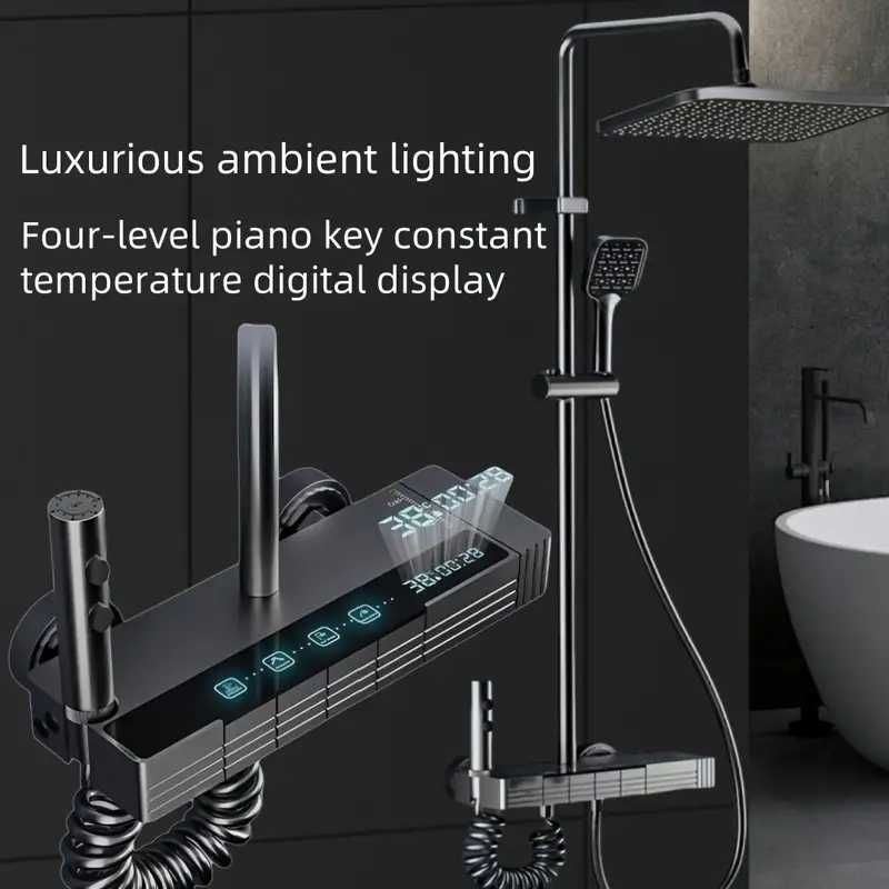 Луксозен Душ система с термостатичен душ лед Led дисплей и бутони