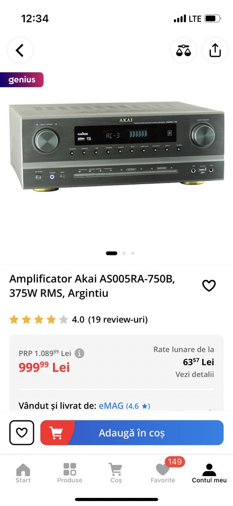 set boxe si amplificator akai