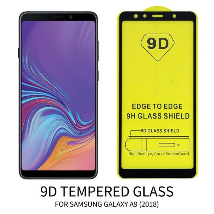 Folie de sticla Samsung Galaxy A9 2018, 9D FULL GLUE Negru